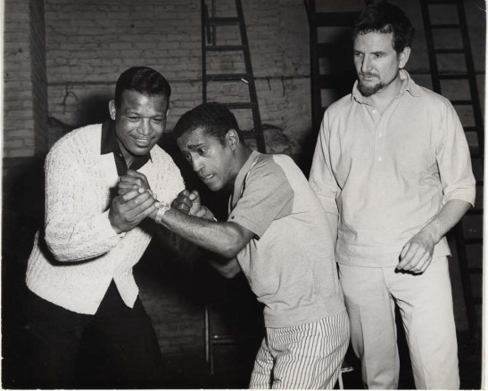 Sam Siegel. Sugar Ray Robinson and Sammy Davis, Jr. in rehearsal for Golden Boy. 1964. Museum of the City of New York. 68.80.8875